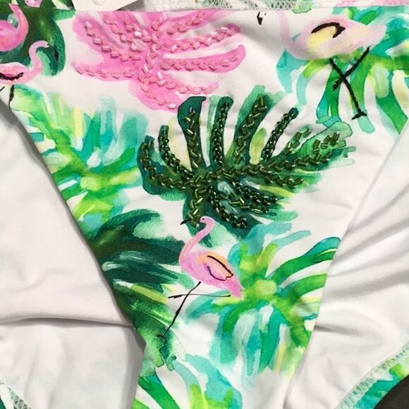 PILYQ beaded flamingo bikini bottom. NWT - Picture 8 of 11